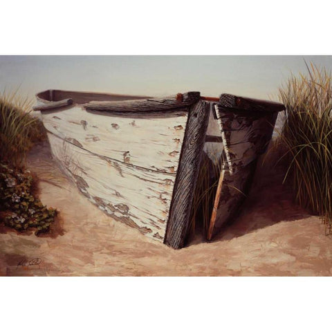 White Boat II White Modern Wood Framed Art Print by Soderlund, Karl