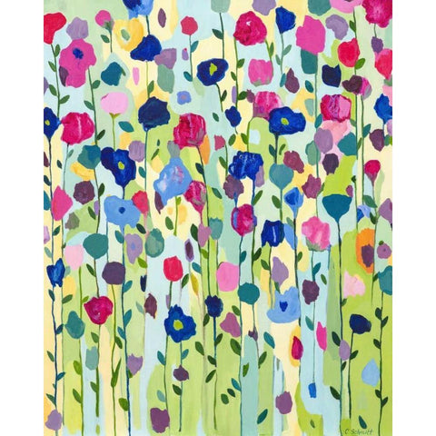 Mountain Meadow Black Modern Wood Framed Art Print with Double Matting by Schmitt, Carrie