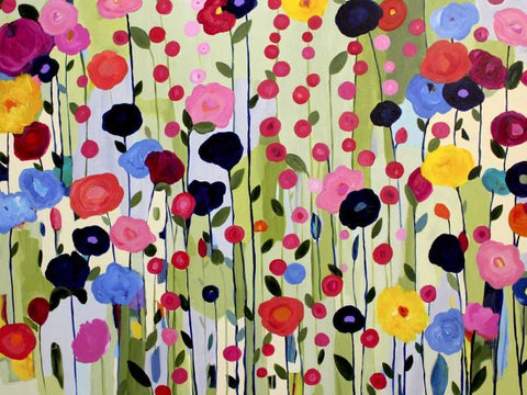 She Found a Place to Bloom Black Ornate Wood Framed Art Print with Double Matting by Schmitt, Carrie