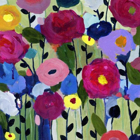 Prayer Garden Black Ornate Wood Framed Art Print with Double Matting by Schmitt, Carrie