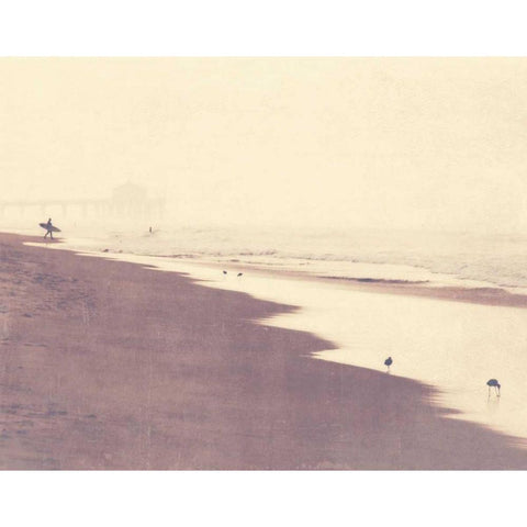 October Swim Gold Ornate Wood Framed Art Print with Double Matting by Soffia, Myan