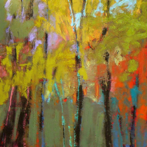 Trees Three Black Modern Wood Framed Art Print by Schmidt, Jane