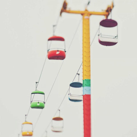 Carnival Candy Black Modern Wood Framed Art Print with Double Matting by Soffia, Myan