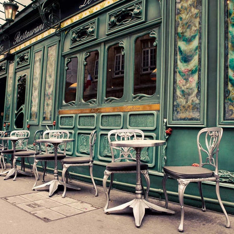 The Art of Dining White Modern Wood Framed Art Print with Double Matting by Suchocki, Irene