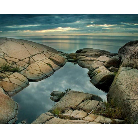 Edge of Time Black Modern Wood Framed Art Print with Double Matting by Suchocki, Irene