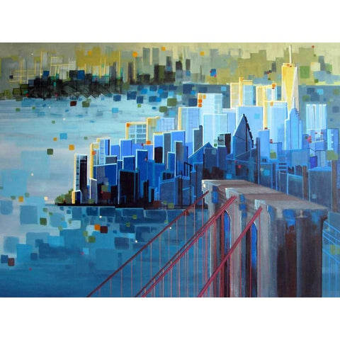 Start Spreading the News White Modern Wood Framed Art Print by Shannon, Carol Joy