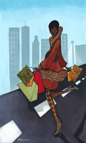 Take Over White Modern Wood Framed Art Print with Double Matting by Stephens, Phyllis