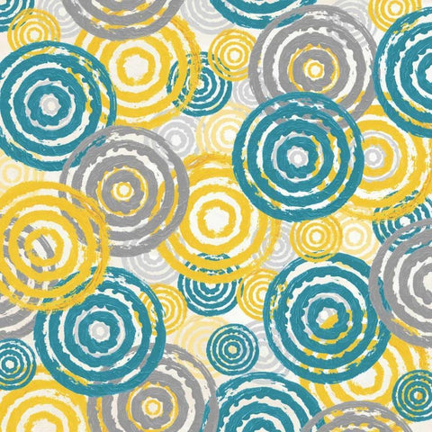 New Circles 2 White Modern Wood Framed Art Print with Double Matting by Soave, Alicia