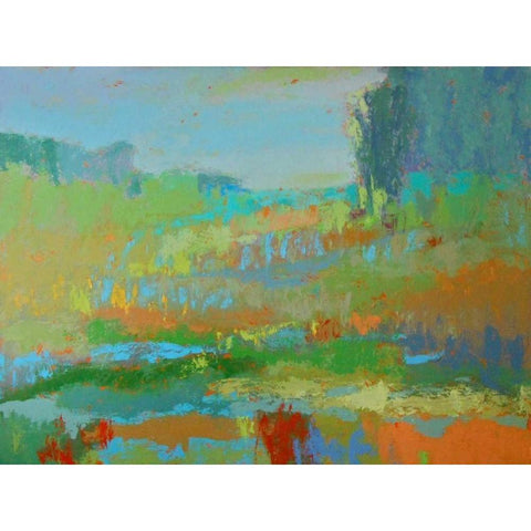 Southern View II Black Modern Wood Framed Art Print with Double Matting by Schmidt, Jane