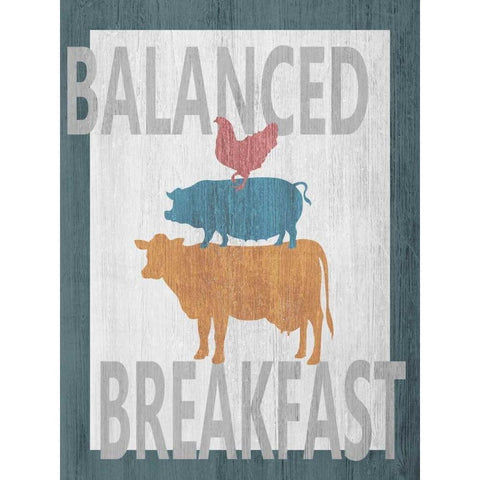 Balanced Breakfast One Gold Ornate Wood Framed Art Print with Double Matting by Soave, Alicia