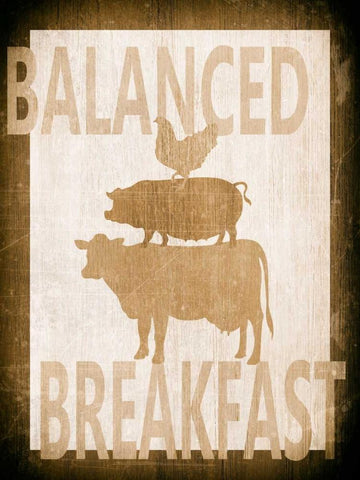 Balanced Breakfast Two White Modern Wood Framed Art Print with Double Matting by Soave, Alicia