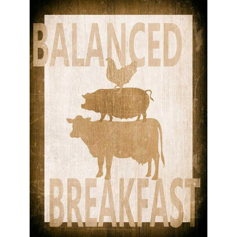 Balanced Breakfast Two Gold Ornate Wood Framed Art Print with Double Matting by Soave, Alicia