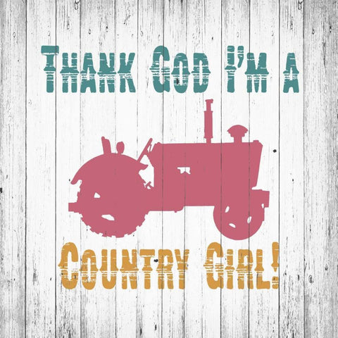 Country Girl Black Modern Wood Framed Art Print by Soave, Alicia