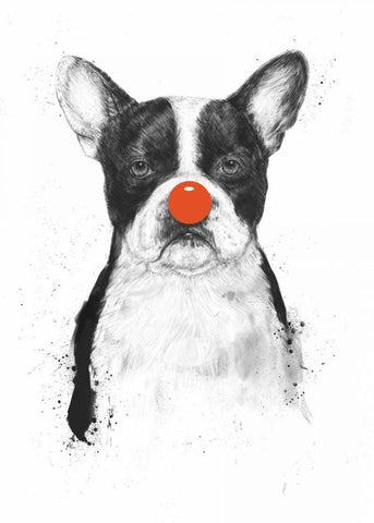 Iâ€™m Not Your Clown Black Ornate Wood Framed Art Print with Double Matting by Solti, Balazs