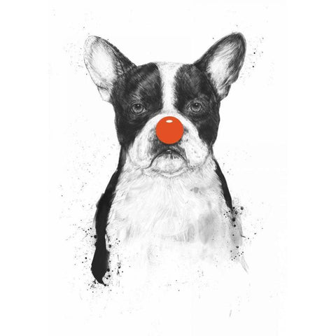 Iâ€™m Not Your Clown Black Modern Wood Framed Art Print by Solti, Balazs