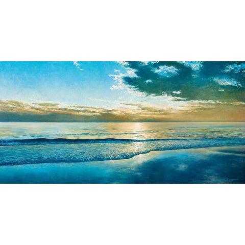 Amelia Island Dawn White Modern Wood Framed Art Print by Sullivan, Kent
