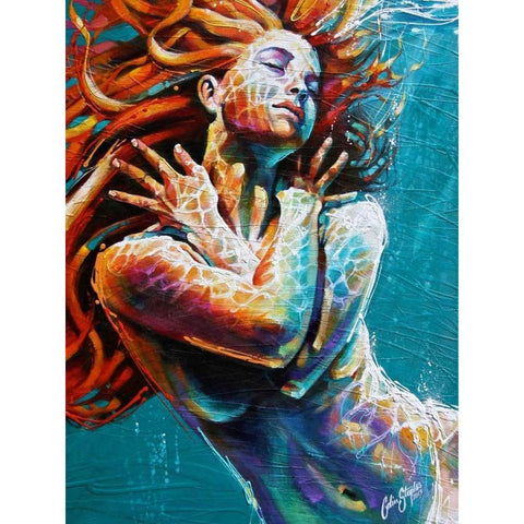 Floating in Color Black Modern Wood Framed Art Print by Staples, Colin John