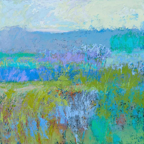 Color Field 41 Black Modern Wood Framed Art Print with Double Matting by Schmidt, Jane