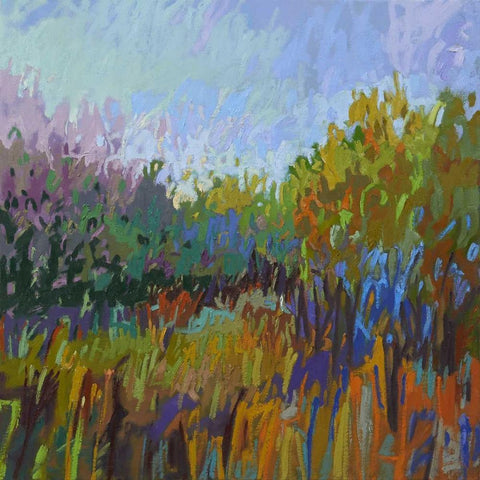 Color Field 62 Gold Ornate Wood Framed Art Print with Double Matting by Schmidt, Jane