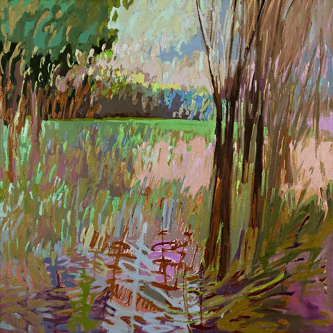 View from the Roadside White Modern Wood Framed Art Print with Double Matting by Schmidt, Jane