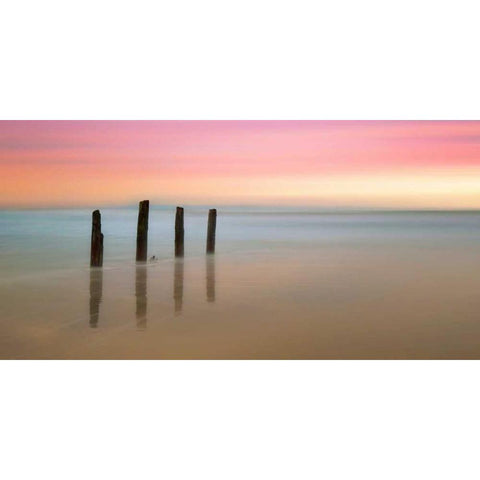 Awakenings Black Modern Wood Framed Art Print with Double Matting by Sie, Lee