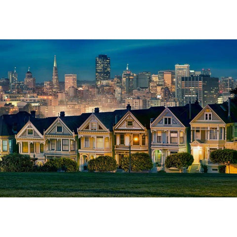 Painted Ladies Gold Ornate Wood Framed Art Print with Double Matting by Sie, Lee