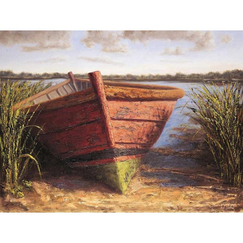 Nantucket Red Black Modern Wood Framed Art Print by Soderlund, Karl