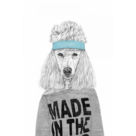 80s Bitch Gold Ornate Wood Framed Art Print with Double Matting by Solti, Balazs