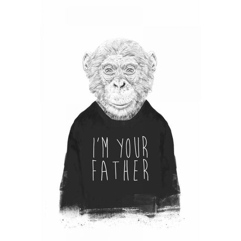 Im Your Father Black Modern Wood Framed Art Print with Double Matting by Solti, Balazs