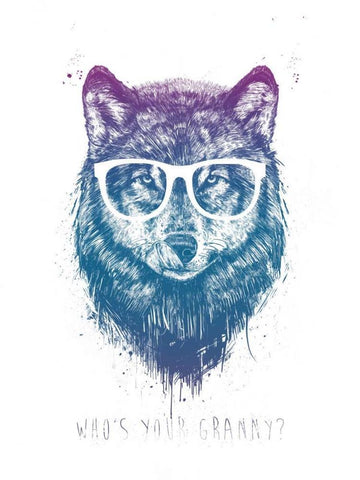 Whos Your Granny Black Ornate Wood Framed Art Print with Double Matting by Solti, Balazs