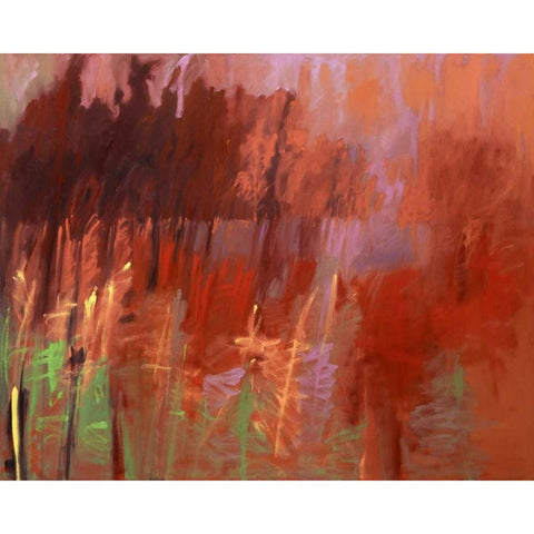 Once Autumn Black Modern Wood Framed Art Print with Double Matting by Schmidt, Jane