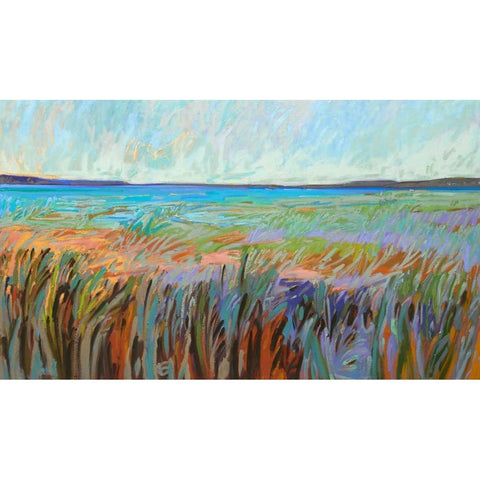 Summers Coast Black Modern Wood Framed Art Print with Double Matting by Schmidt, Jane