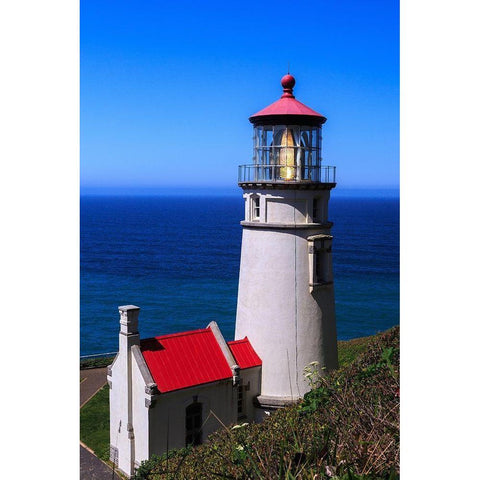 Heceta Head Lighthouse Gold Ornate Wood Framed Art Print with Double Matting by Severn, Shawn/Corinne