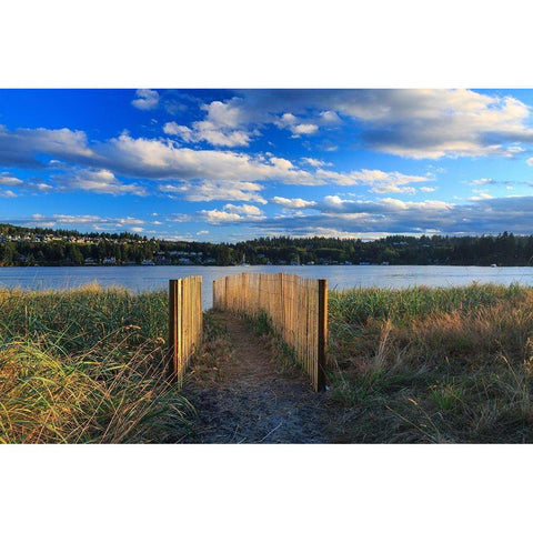 Sunset at Port Ludlow White Modern Wood Framed Art Print by Severn, Shawn/Corinne