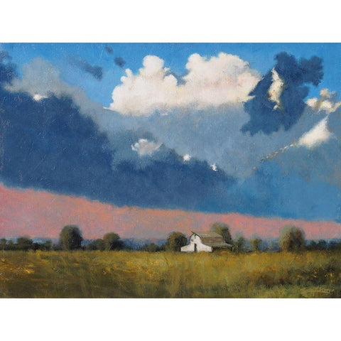 Approaching Storm Black Modern Wood Framed Art Print with Double Matting by Stotts, Thomas