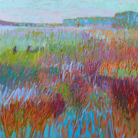 Color Field No. 71 White Modern Wood Framed Art Print with Double Matting by Schmidt, Jane