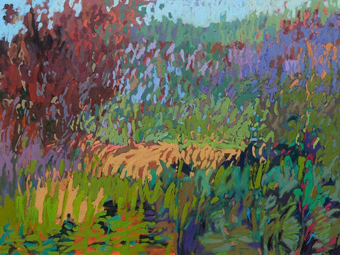 Color Field No. 72 Black Ornate Wood Framed Art Print with Double Matting by Schmidt, Jane