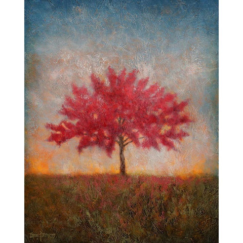 Red Bud No. 1 Gold Ornate Wood Framed Art Print with Double Matting by Stotts, Thomas