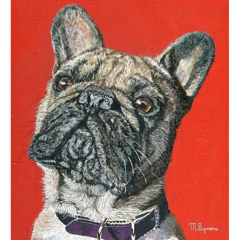 Amour Black Modern Wood Framed Art Print with Double Matting by Symons, Melissa