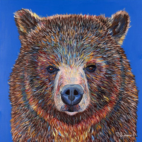 Gus Black Modern Wood Framed Art Print by Symons, Melissa