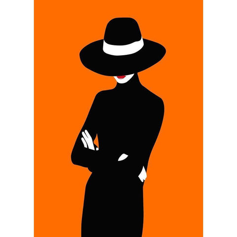 Lady No. 1 White Modern Wood Framed Art Print by Salvadori, Sean