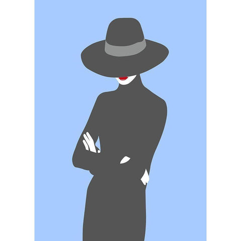 Lady No. 2 Black Modern Wood Framed Art Print by Salvadori, Sean