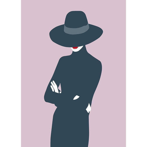 Lady No. 3 Black Modern Wood Framed Art Print by Salvadori, Sean