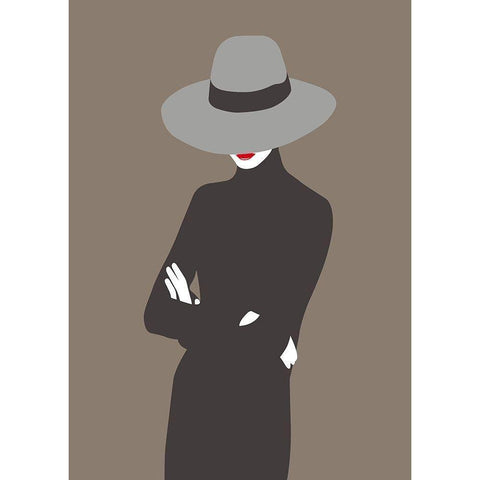 Lady No. 4 Black Modern Wood Framed Art Print by Salvadori, Sean