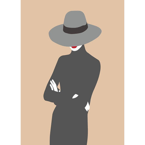 Lady No. 5 Black Modern Wood Framed Art Print by Salvadori, Sean