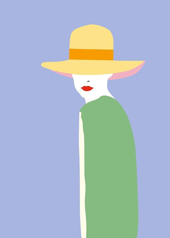 Lady No. 6 White Modern Wood Framed Art Print with Double Matting by Salvadori, Sean