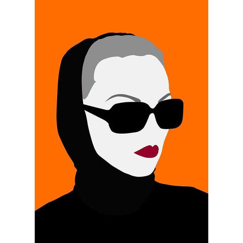 Lady No. 10 Black Modern Wood Framed Art Print with Double Matting by Salvadori, Sean