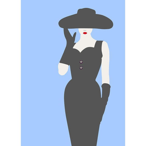 Lady No. 13 Black Modern Wood Framed Art Print by Salvadori, Sean