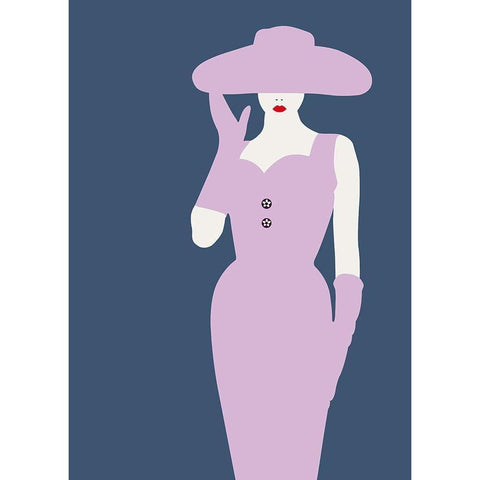 Lady No. 14 Black Modern Wood Framed Art Print with Double Matting by Salvadori, Sean