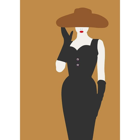 Lady No. 16 White Modern Wood Framed Art Print by Salvadori, Sean